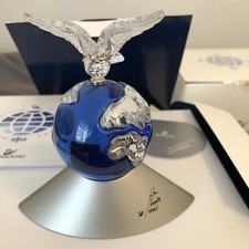 NIB Swarovski Crystal 2000 Millennium Planet Vision World Globe W/COA & Signed picture