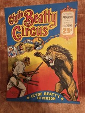 Vintage 1957 Clyde Beatty Circus official program , Bloomington, Indiana MINT picture