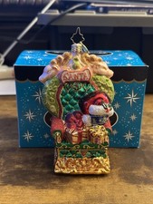 Vintage Christopher Radko Regally Reserved Santa Chair Ornament Rare picture