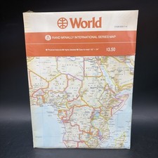 Vintage Rand McNally World Wall Map 52x34 International Series Factory Sealed picture