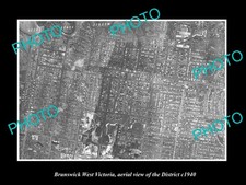 Melbourne Victoria Aerial View Brunswick West c1940 Old Large Historic Photo picture