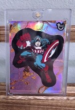 2025 Topps Marvel Comic Book Heroes #31 Captain America Rose gold SSP /2 Alhpa  picture