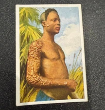 1927-32 Salem “The World In Pictures” AFRICAN NEGRO w/ SCAR DRAWING Tobacco Card picture