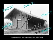 Tioga Pennsylvania The Railroad Depot c1910 Old Large Historic Photo picture