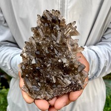 396G Natural Smoky Black Quartz Cluster Crystal raw Specimen Healing picture