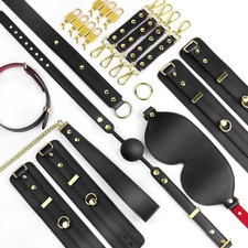 Lockable BDSM Bondage Kit for Couples, 7-Piece Adjustable Restraint Set with Col picture