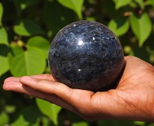 Large 100MM Grey Larvikite Crystal Sphere Healing Crystal Ball For Home Decor picture