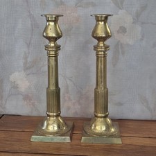 Pair of  Vintage brass candlesticks candle holders picture