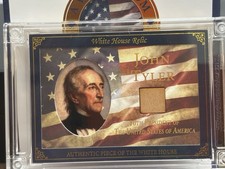 2025 POTUS John Tyler Authentic Piece of The Whitehouse Relic 91/149 WHR- JT10 picture