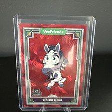 2025 Topps Chrome VeeFriends Zestful Zebra Red /5 #95 First Chrome 3/5 picture
