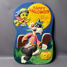 Vintage 1982 Happy Halloween Tweety Sylvester 3D Vacuform 22