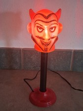 Rare Vintage Halloween Spook O Lites Devil Blow Mold Candlestick Light Peerless picture