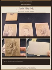 Victorian Cabinet Card Lot 4 Antique Studio Portraits CDV Sepia Unidentified picture