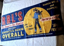 RRL Ralph Lauren Double RL True Indigo Japan Cowboy Canvas Banner 140x60cm picture