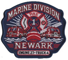 Newark Marine Division Engine 27  Truck 4 Fire Patch . picture