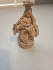 Vintage Mexican Oaxaca Teodora Blanco Style Folk Art Pottery Woman & Pigs  picture
