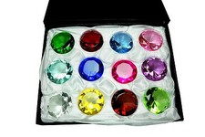 Tripact 40mm Diamond Jewel Paperweight Shaped Dark Box Set (12pcs) picture