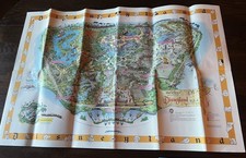 Disneyland 1958 Version B Theme Park Map Walt Disney Rare Folded picture