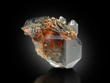 Blue Quartz with Golden Sagenite Inclusion, Pakistan Natural Mineral Specimen picture