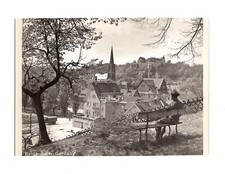 WWII WW2 Original Photo Soldier Overlooking 'Heidenheim Germany' 1940's *READ* picture