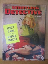 Startling Detective 230 May, 1949 Lovely Jeanne Murder Monster Fawcett Crime Mag picture