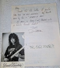 David Chastain Autographed Letter & photo postcard picture