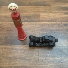 Vintage Avon Decanter Lot Red Gas Pump & Black Model T Car Cologne Bottles picture