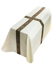 Cream/black Funeral Pall Vestment Velo Mortuorio Crema/negro FU202KCZ25 picture