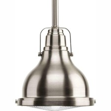 Progress Lighting Fresnel Lens Brushed Nickel Integrated LED Mini Pendant picture