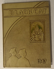 1947 Bay City High School Black Cat High School Yearbook TX Signed throughout picture
