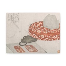 Kitao Shigemasa - Seals and a Carved Lacquer Container for Sea - Canvas Wall Art picture