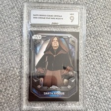 Topps 2026 Chrome Star Wars Cosmic Crystals Darth Sidious SSP SWAU Encap Mint picture