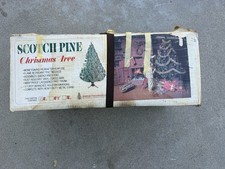 Vintage 80’s Carey McFall 4ft Christmas Tree Scotch Pine  In Box Xmas picture