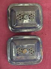 1930s vintage cobalt blue iron enamel soap case Made In Japan Lot Of Two picture