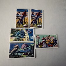 Lot of 5‑Card Space Menko Cards from the Late 60s or 70s from Japan picture