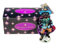Rare Christopher Radko CAPTAIN MIDNIGHT Black Cat Puss In Boots Pirate Ornament picture