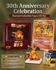 Pre-sale US Seller Pokemon S-Chinese 30th Anniversary Charizard Figure Gift Box picture