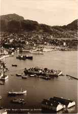NORWAY Bergen Water Airport & Heliport Real Photo Postcard picture