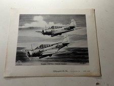 Vintage Douglas TBD Navy Torpedo Bomber Lithograph Fuller Paints Print 9x11 picture