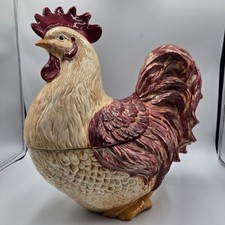 HUGE 15” BetLar Textured Rooster Cookie Jar VTG Farmhouse Countrycore Kitchen picture
