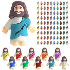 Dileed 100 PCS Little Jesus Figures, Mini Jesus Figurines Bulk, Tiny Jesus Love picture