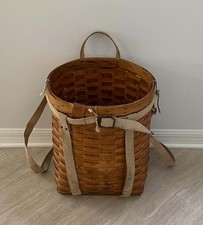 Vintage Hand-Woven Adirondack Pack Basket (Trapper's / Splint Basket) picture