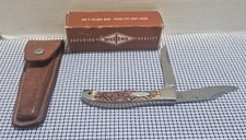 Vintage Western USA 062 Two Blade Folding Knife With Sheath And Original Box  picture