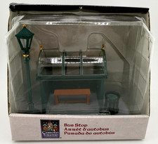 Carole Towne Bus Stop Christmas Village Accent Lemax 93755 New In Box picture