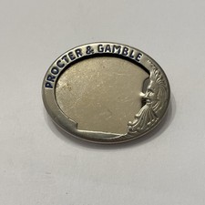 PROCTER & GAMBLE Co. Employee Security Badge Pin Advertising Man in the Moon NOS picture