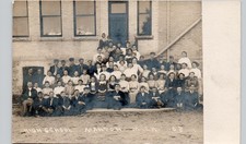 HIGH SCHOOL STUDENTS manton, mi c1910 postcard michigan real photo rppc class picture