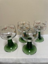 4 Schmitt Sohne Wine Glasses, Vintage 4 1/4