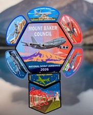 BSA MOUNT BAKER COUNCIL SIKHS MOX LAMONTI OA 338 2026 JAMBOREE 8-PATCH AIR FORCE picture