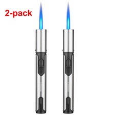 2 PCS Butane Torch Lighter 6 Inch Long Adjustable Windproof Refillable Butane picture