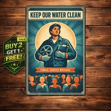 The Plumber Protects Health Of Nation Retro Metal Poster Tin Wall Sign picture